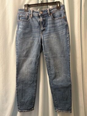 Classic Old Navy Medium Wash High-Rise Jeans - Blue